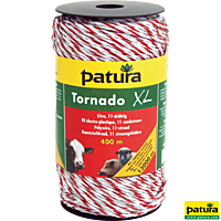 Patura Tornado XL Litze weiß-rot, 400-m-Rolle Patura Tornado XL Litze weiß-rot, 400-m-Rolle